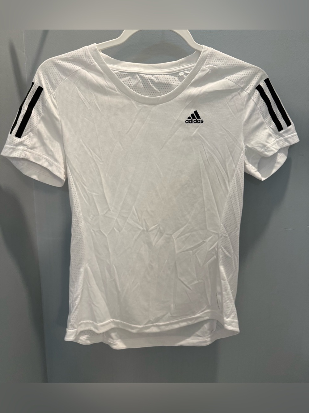 adidas Aeroready Women's Running T-Shirt White/Black Short Sleeve XS